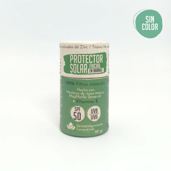 Protector Solar Facial en Barra SPF50 con 100% Filtros minerales (20g)